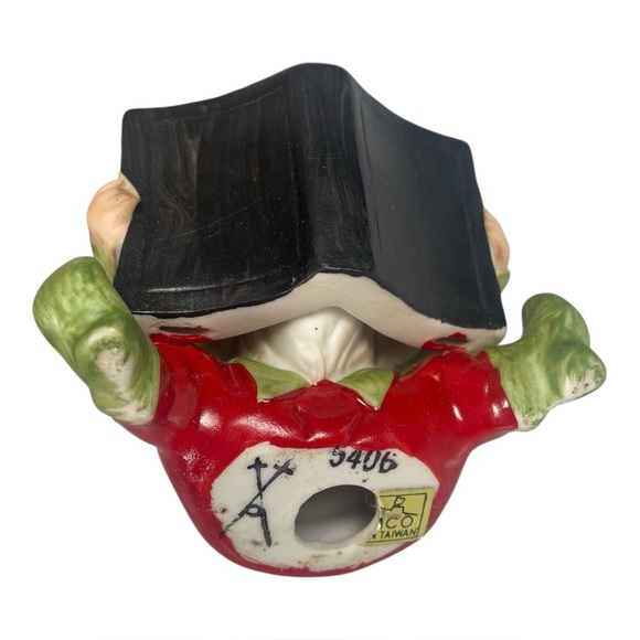 3 Vintage 70’s Homco Holiday Toymaker Porcelain Elf Figurines Made In Taiwan - Picture 4 of 11